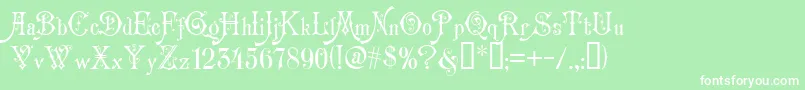 Carmen Font – White Fonts on Green Background