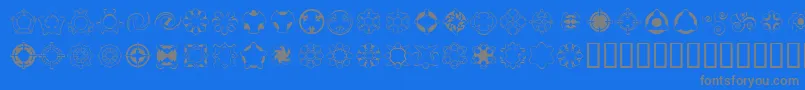 Curious Font – Gray Fonts on Blue Background