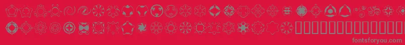 Curious Font – Gray Fonts on Red Background