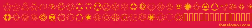 Curious Font – Orange Fonts on Red Background