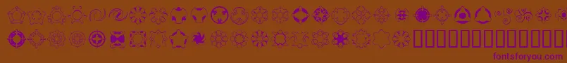 Curious Font – Purple Fonts on Brown Background
