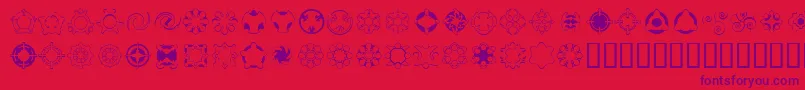 Curious Font – Purple Fonts on Red Background