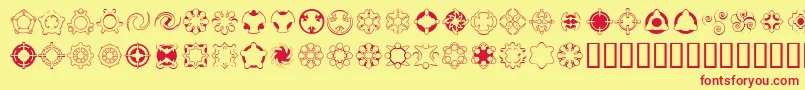Curious Font – Red Fonts on Yellow Background