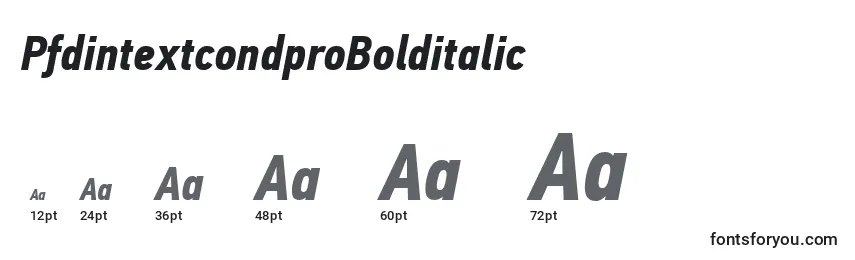 PfdintextcondproBolditalic Font Sizes