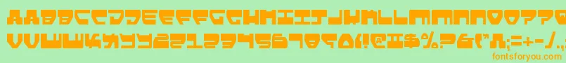 LoveladiesCondensed Font – Orange Fonts on Green Background