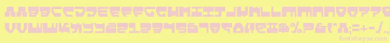 Fonte LoveladiesCondensed – fontes rosa em um fundo amarelo