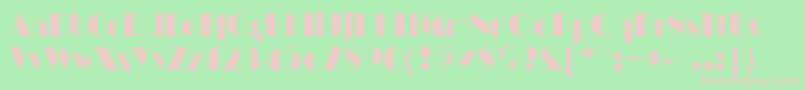ManhattanItctt Font – Pink Fonts on Green Background