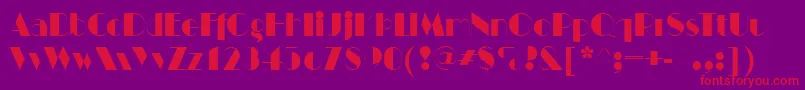 ManhattanItctt Font – Red Fonts on Purple Background