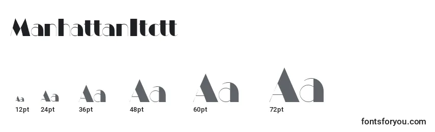 ManhattanItctt Font Sizes
