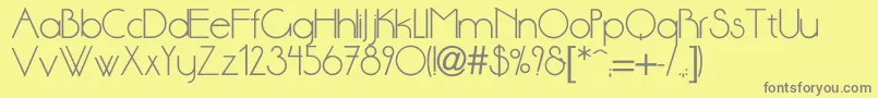 Dsstandartc Font – Gray Fonts on Yellow Background