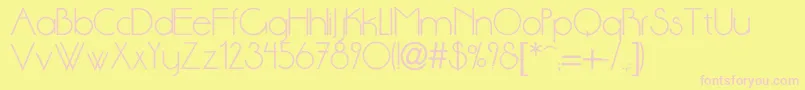 Dsstandartc Font – Pink Fonts on Yellow Background
