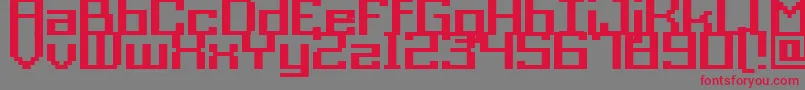 Acme9RegularBold Font – Red Fonts on Gray Background