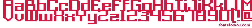 フォントAcme9RegularBold – 赤い文字
