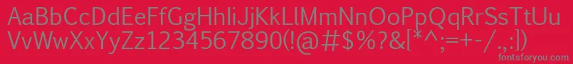 Pigiarniq Font – Gray Fonts on Red Background