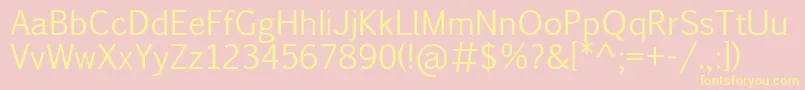 Pigiarniq Font – Yellow Fonts on Pink Background