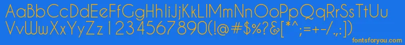 Caviar Font – Orange Fonts on Blue Background