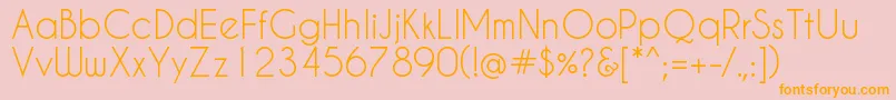 Caviar Font – Orange Fonts on Pink Background