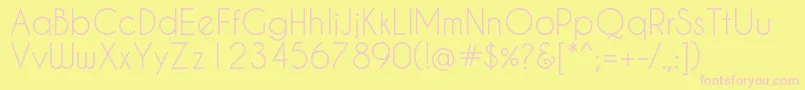 Caviar Font – Pink Fonts on Yellow Background