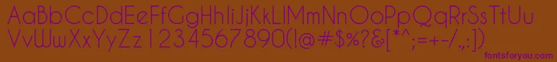 Caviar Font – Purple Fonts on Brown Background