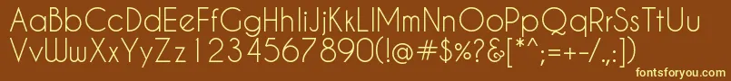 Caviar Font – Yellow Fonts on Brown Background