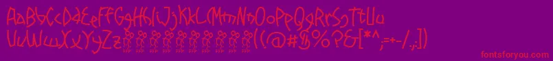 PromenadesFontFfp Font – Red Fonts on Purple Background