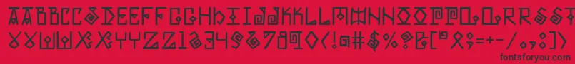 Elder Font – Black Fonts on Red Background