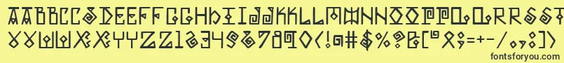 Elder Font – Black Fonts on Yellow Background