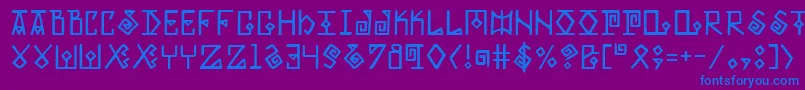 Elder Font – Blue Fonts on Purple Background