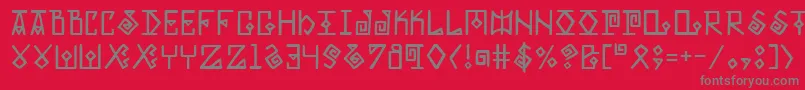 Elder Font – Gray Fonts on Red Background