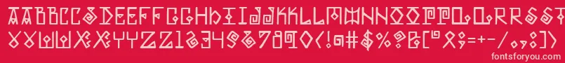 Elder Font – Pink Fonts on Red Background