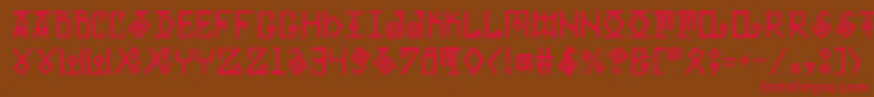 Elder Font – Red Fonts on Brown Background