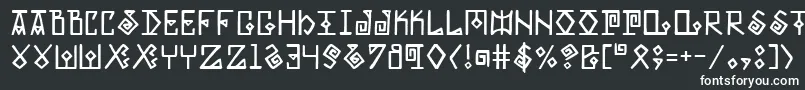 フォントElder – 黒い背景に白い文字