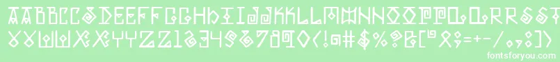 Elder Font – White Fonts on Green Background