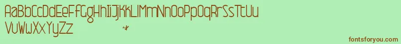 NameThisFontNormal Font – Brown Fonts on Green Background