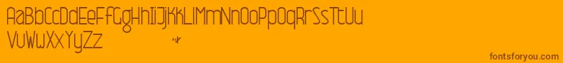fuente NameThisFontNormal – Fuentes Marrones Sobre Fondo Naranja