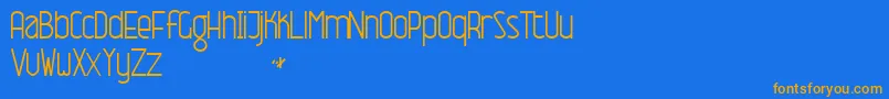 Police NameThisFontNormal – polices orange sur fond bleu