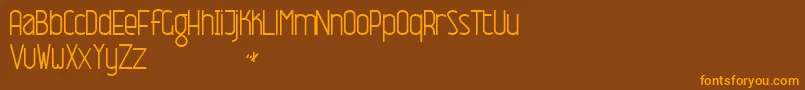 フォントNameThisFontNormal – オレンジ色の文字が茶色の背景にあります。