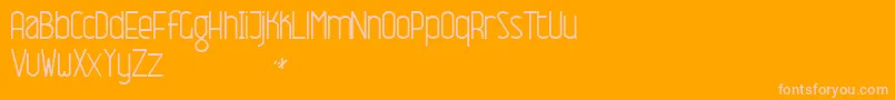 NameThisFontNormal-Schriftart – Rosa Schriften auf orangefarbenem Hintergrund