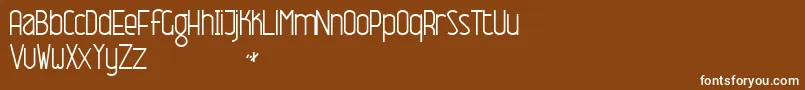 Fonte NameThisFontNormal – fontes brancas em um fundo marrom