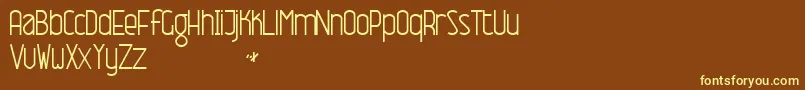 NameThisFontNormal Font – Yellow Fonts on Brown Background