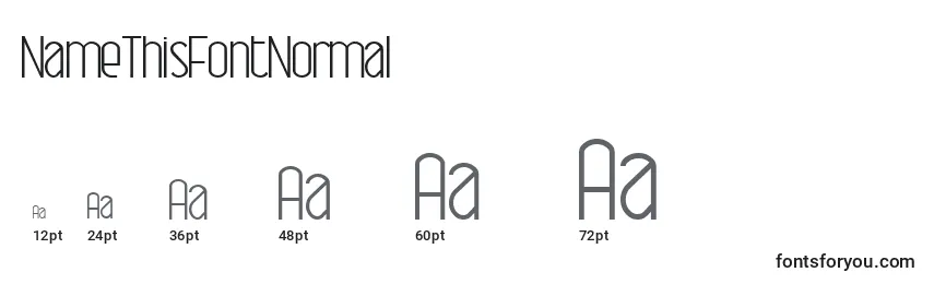 NameThisFontNormal Font Sizes