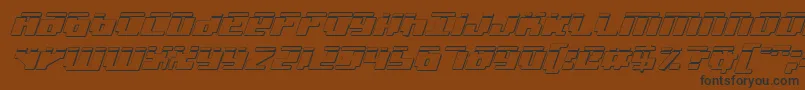 Badrobotl3Di Font – Black Fonts on Brown Background