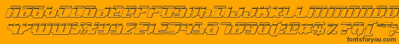 Badrobotl3Di Font – Black Fonts on Orange Background