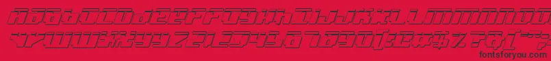 Badrobotl3Di Font – Black Fonts on Red Background