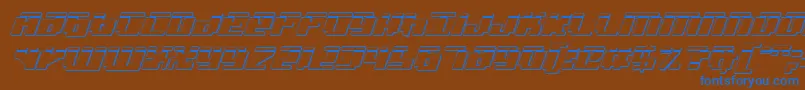 Badrobotl3Di Font – Blue Fonts on Brown Background