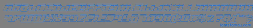 Badrobotl3Di Font – Blue Fonts on Gray Background