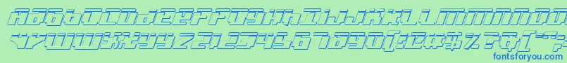 Badrobotl3Di Font – Blue Fonts on Green Background