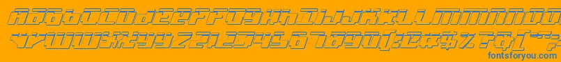 Badrobotl3Di Font – Blue Fonts on Orange Background