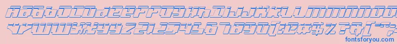 Badrobotl3Di Font – Blue Fonts on Pink Background