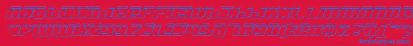 Badrobotl3Di Font – Blue Fonts on Red Background